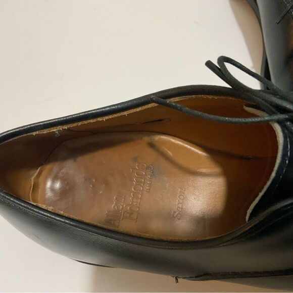 Allen Edmonds 2402 SAXON Bicycle Toe Black Oxford Dress Shoes Men’s Sz 9 C USA - Picture 5 of 16